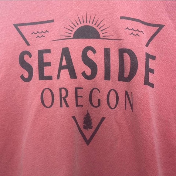 Seaside Oregon Pink Hoodie Sweatshirt - Picture 2 of 5